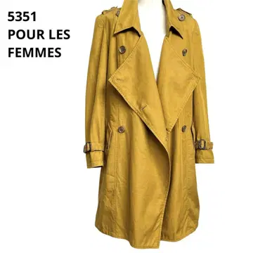 5351 POUR LES FEMMES 트렌치코트 텐셀 머스타드
