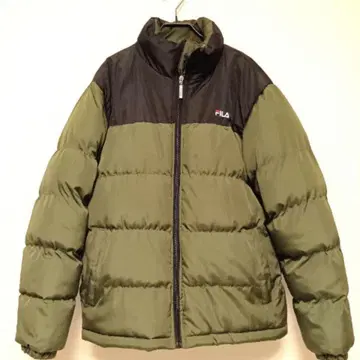 FILA 휠라 다운 자켓 카키 아우터 충전솜
