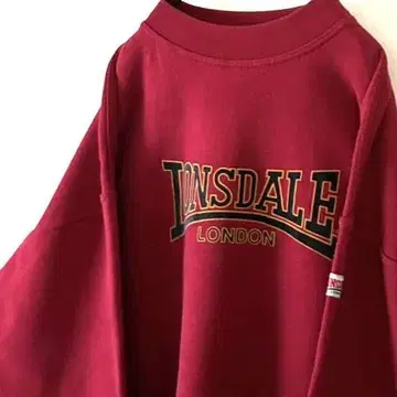 LONSDALE 런던 맨투맨 트레이닝복 L 레드 빨간색 구제 의류