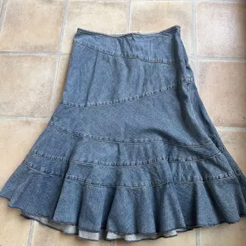 DKNY JEANS 데님 플레어 스커트 레어 상품급