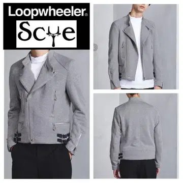 고품질 SCYE LOOPWHEELER 쭈리 가죽 바이커 자켓