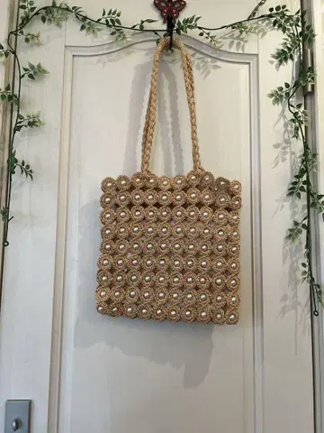 ZARA 펄 장식 가방 30 x 30