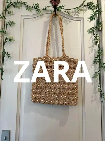 ZARA 펄 장식 가방 30 x 30