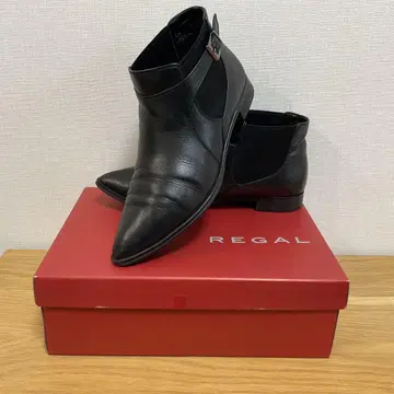리걸 숏부츠 가죽 24cm 블랙 사이드 고어