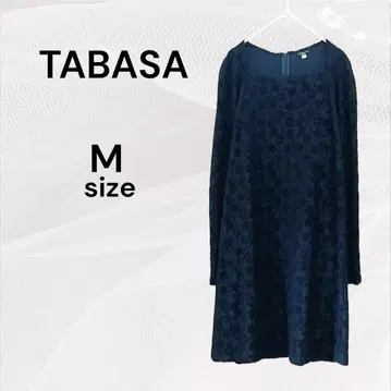 TABASA 타바사 블랙 원피스 M 사이즈 꽃 무늬 블랙 긴팔 원피스