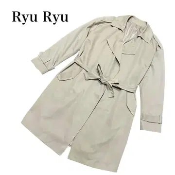 [ Ryu Ryu ] 여성용 자켓 트렌치코트 라이트 베이지 벨트