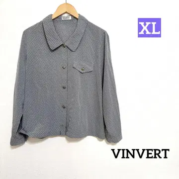 VINVERT 도트 무늬 긴팔 셔츠 그레이