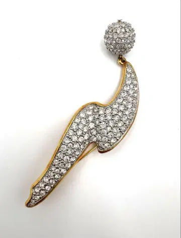 SWAROVSKI 스와로브스키 파베볼 브로치
