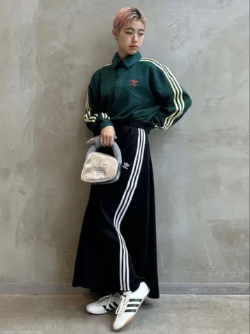 adidas 스트라이프 롱 스커트