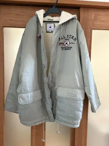 CONVERSE ALL STAR 그레이 나일론 자켓 L