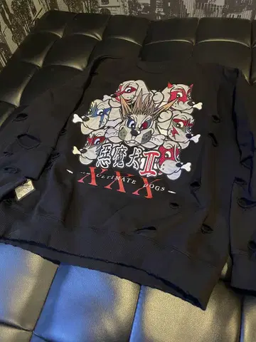 갈피 트레이닝복 악마견 2 맨투맨 블랙