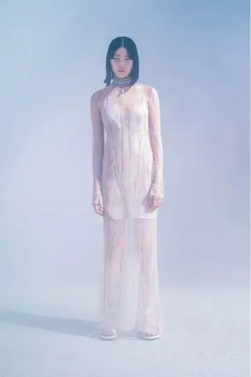 마메 쿠로구치 마블 시어 원피스 드레스
