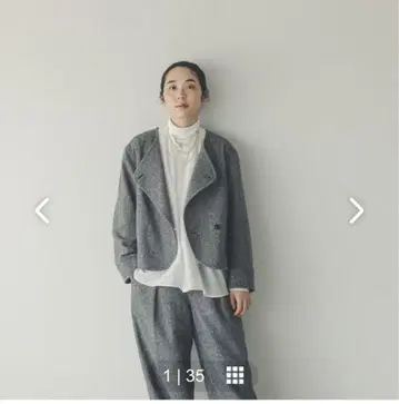 [ 부드러운 트위드에, 첫눈에 반하다 ] 노카라 자켓 ( 프리 사이즈 )