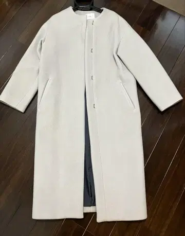 IENA 램스울 노카라 롱 코트