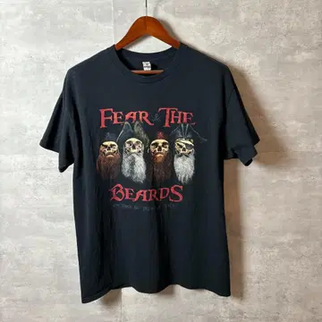 GILDAN T셔츠 스컬 해적 FEAR THE BEARDS L 블랙