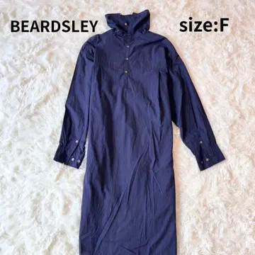 23SS 비어즐리 BEARDSLEY 하이넥 터틀 셔츠 원피스 네이비