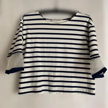 Loun Logette Petit 스트라이프 칠부 소매 T셔츠