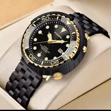 FOXYBOX 쿼츠 손목시계 블랙/골드