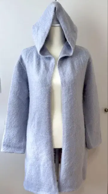 셀포드 CELFORD 후드 부착 라이트 블루 가디건 코트 프리