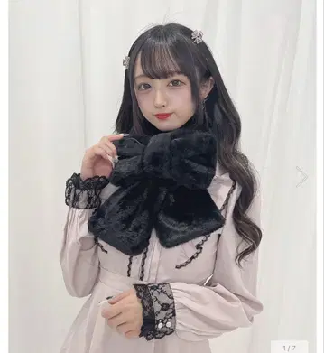 허니시나몬 리본 머플러 허니시나몬