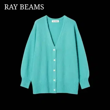Ray BEAMS 플러피 V넥 가디건 빔즈
