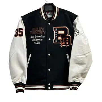 [ BEN DAVIS ] BD STADIUM JACKET / 가죽 와펜