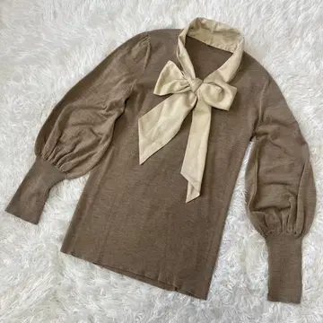 EFFE BEAMS 에페 빔즈 2way 보타이 리본 포함 니트