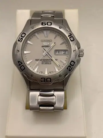 SEIKO 5 자동 와인딩 시계 100m 방수 실버