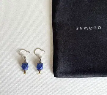 최종 가격 인하! semeno 세메노 라피스 라줄리 & 담수 펄 귀걸이