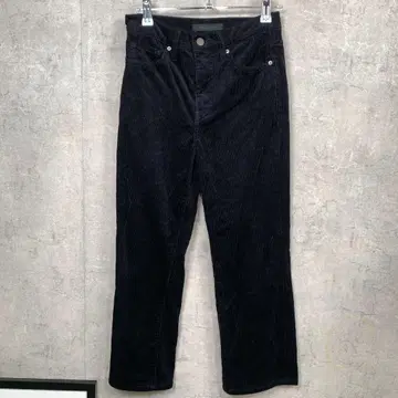 UNIQLO 캐주얼 팬츠 코듀로이 스트레이트 XS 블랙