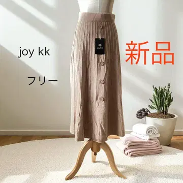 [ 무료배송 ] joy kk 베이지 플레어 스커트 프리 사이즈 새상품