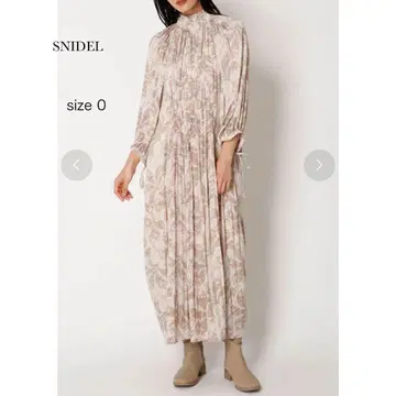 SNIDEL 플리츠 디자인 원피스 0 아이보리