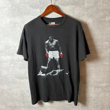 ALI 모하메드 알리 복싱 포토 프린트 티셔츠 XL 블랙