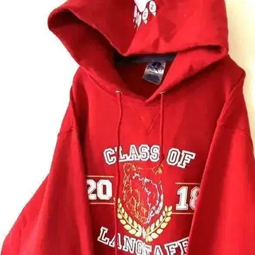 CLASS OF LANGSTAFF 맨투맨 후드티 레드 빨간색 구제 의류