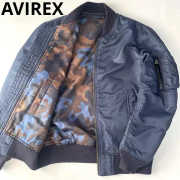 고품질 레어 AVIREX MA-1 리버서블 네이비 카모플라쥬 M