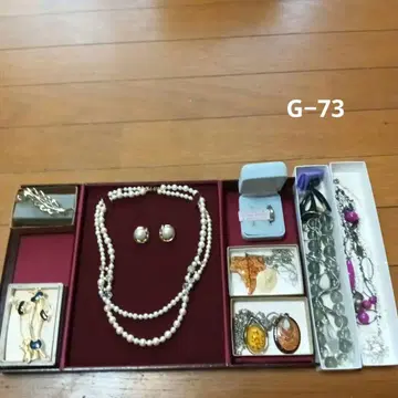 유품 생전 정리 액세서리 묶음 판매 The kess 반지, 펄 목걸이,