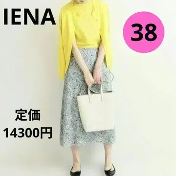 이에나 IENA 플라워 프린트 플레어 스커트 화이트 미니 꽃무늬 M 38