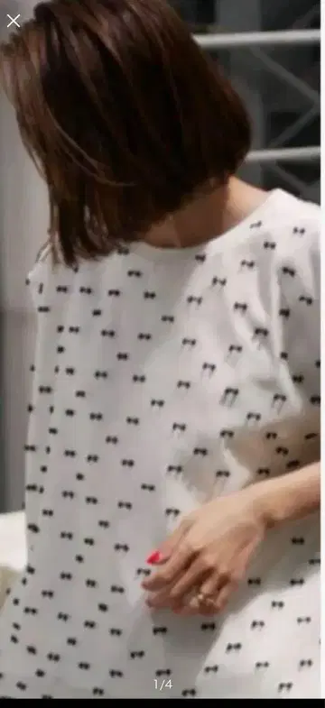 [ 새상품 ] 리본 디자인 쿨 터치 상의 bebeod 베베드