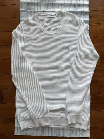 레어 화이트 와니 LACOSTE 니트 스웨터
