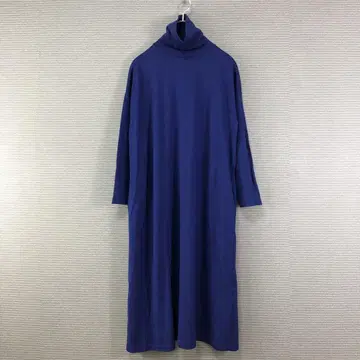 나카가와 마사시치 상점 울 터틀 와이드 원피스 블루