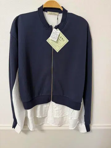 네이비 레이어드 집업 상의