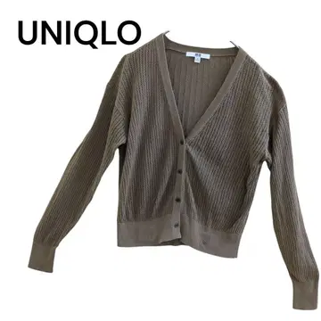 UNIQLO 여성용 가디건 숏 내추럴 올 시즌