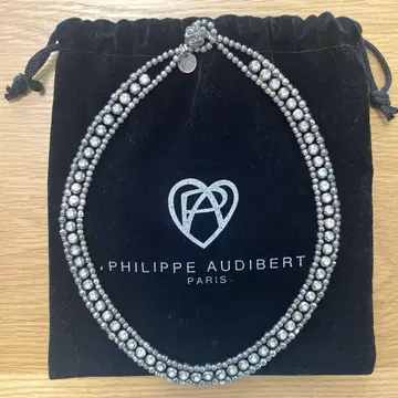 새상품급 PHILIPPE AUDIBERT 실버 비즈 목걸이