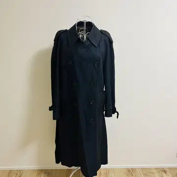 아쿠아 스큐텀 라이너 포함 2way 트렌치코트 벨트 네이비