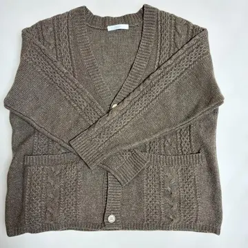 Natural laundry 짙은 갈색 가디건