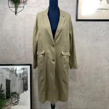 새상품급 로리즈팜 테일러드 자켓 롱 기장 베이지