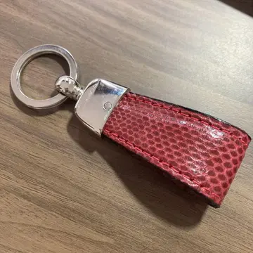 Alligator Line 빨간색 메쉬 가죽 키링