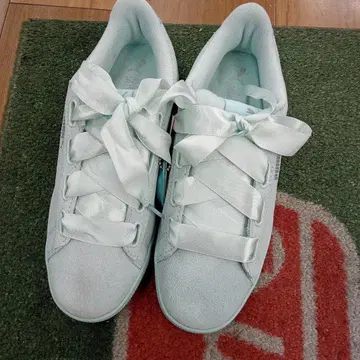 PUMA 새상품 24.5cm 리본 포함 스니커즈 민트 그린