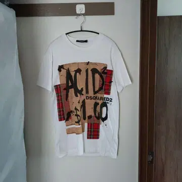레어템 즉시 완판 아이템 Dsquared2 디스퀘어드 화이트 체크 T셔츠