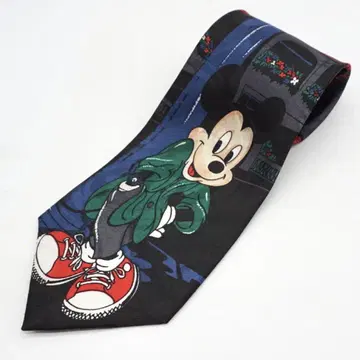 디즈니 넥타이 미키마우스 스트릿 빈티지 구제 의류 올 패턴